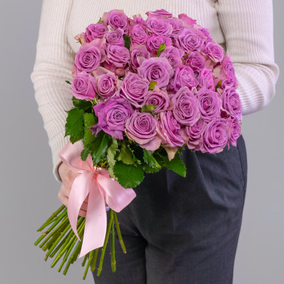 29 фиолетовых роз (50 см)