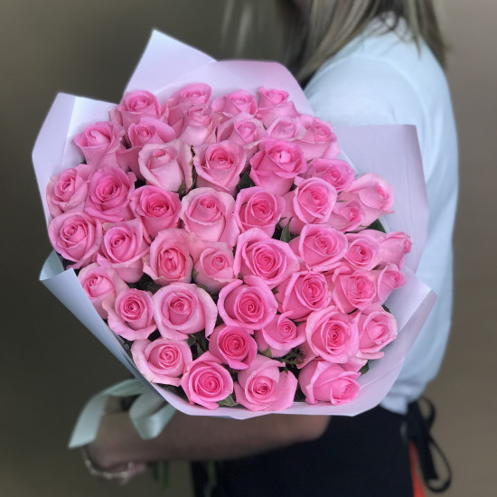 45 розовых роз (60 см)