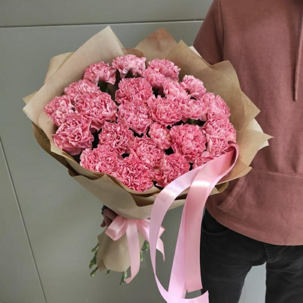 25 розовых гвоздик